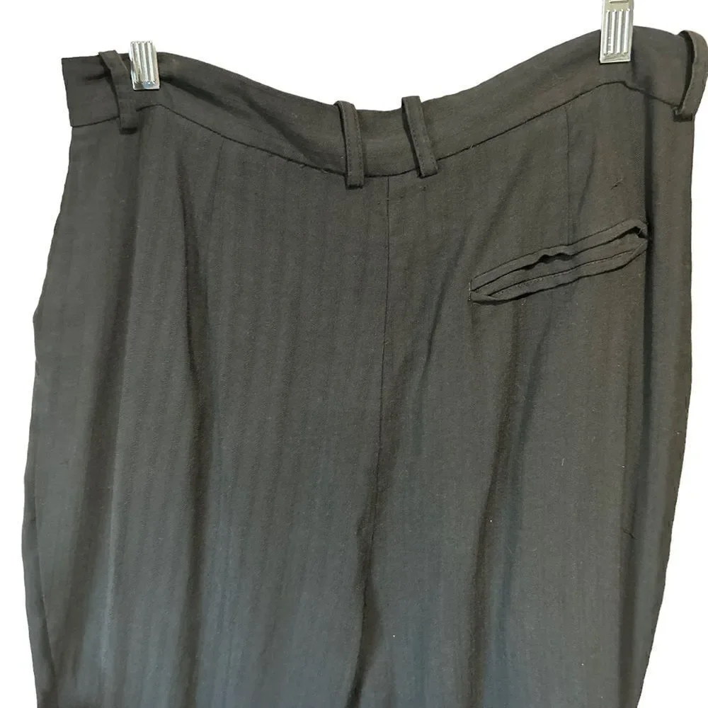 Zara Flowy Tapered Trousers with Herringbone Stripes